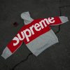 THE SUPREME BIG LOGO JACQUARD HOODED SWEATSHIRT