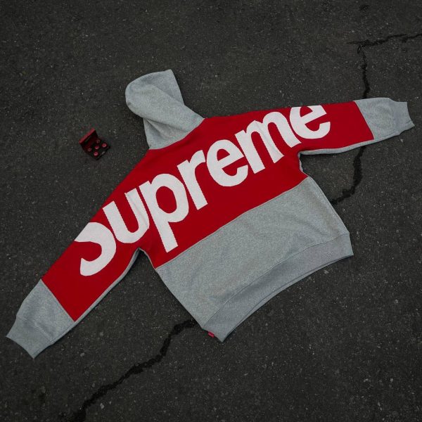 THE SUPREME BIG LOGO JACQUARD HOODED SWEATSHIRT