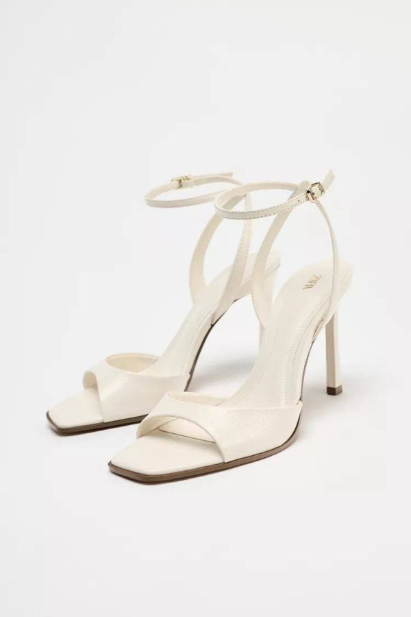 PATENT- FINISH HIGH-HEEL SANDALS