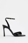 PATENT- FINISH HIGH-HEEL SANDALS