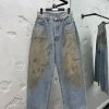 Acne Studios Super Baggy Fit Jeans - Mid Blue