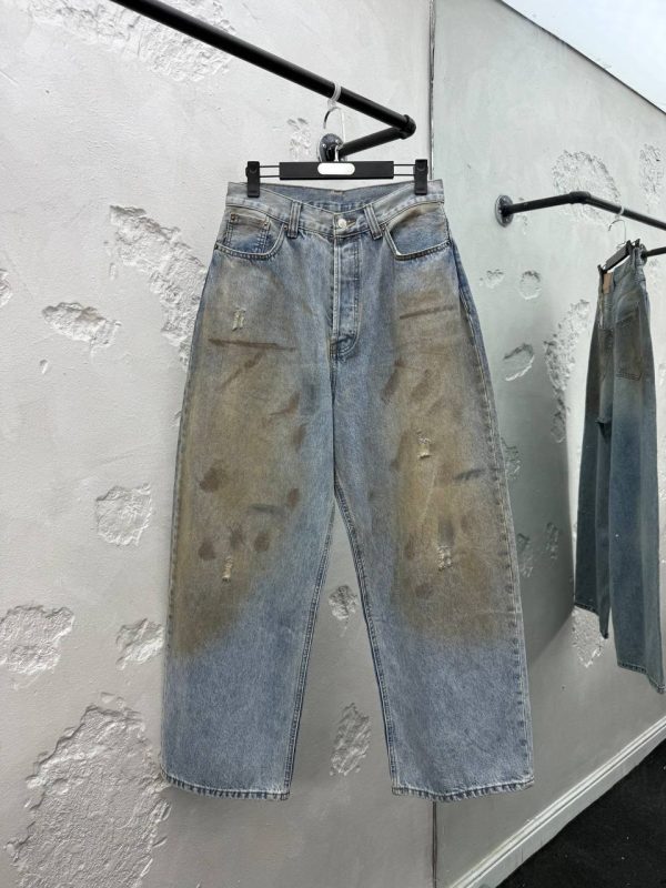 Acne Studios Super Baggy Fit Jeans - Mid Blue