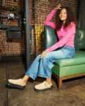 THE Dr Martens  Zebzag Suede Casual Slingback platform