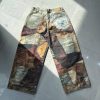 3D Patch Distressed Baggy  Jeans