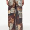 3D Patch Distressed Baggy  Jeans
