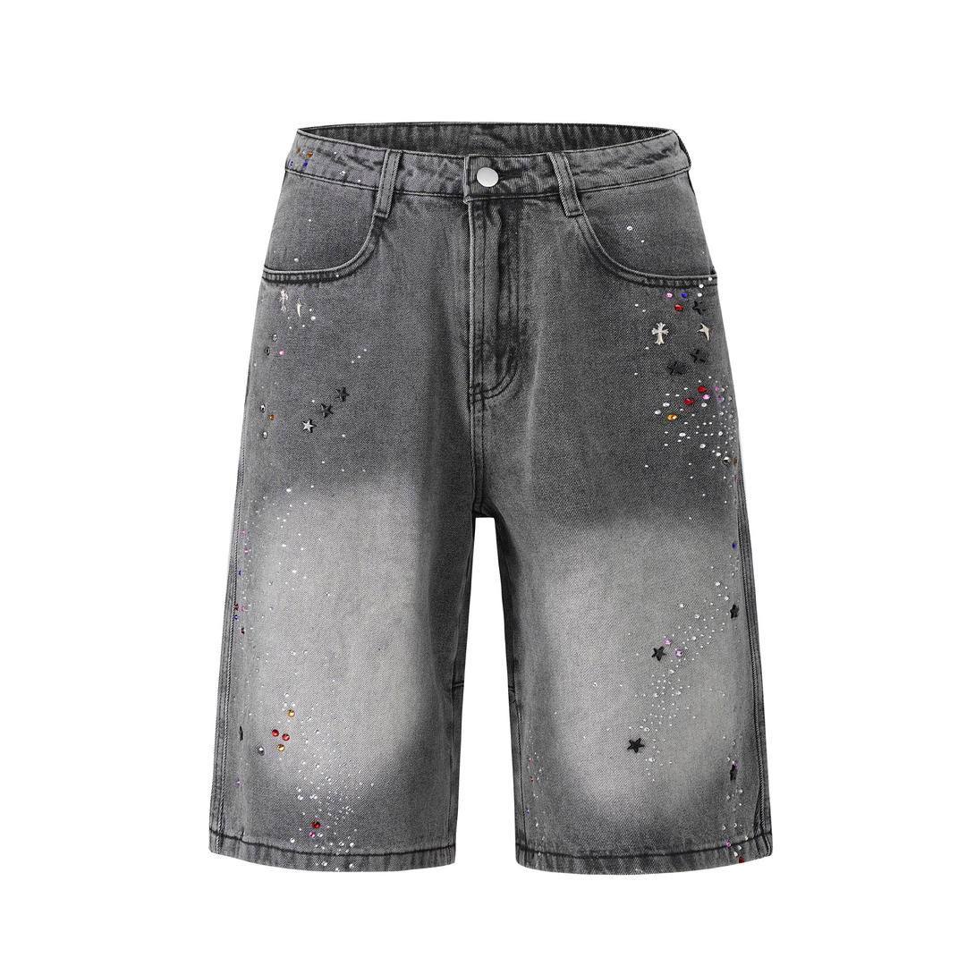 BLACK OF EXIT RHINESTONE DENIM