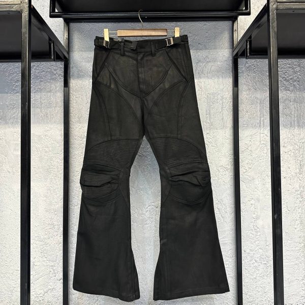 Project G/R Coated Biker Armoured Flare Pants