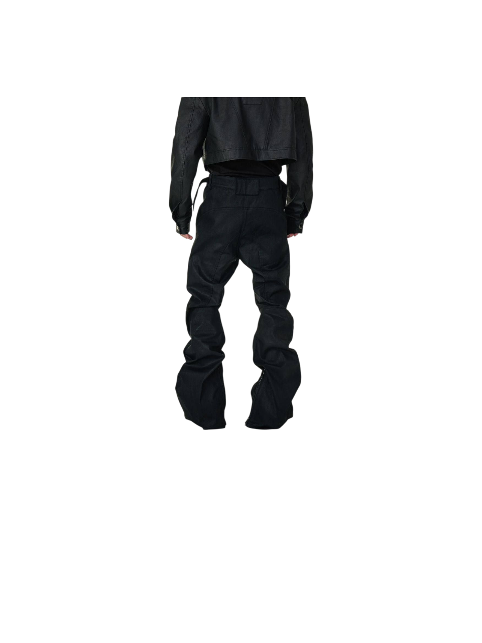 Project G/R Coated Biker Armoured Flare Pants