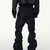 Project G/R Coated Biker Armoured Flare Pants