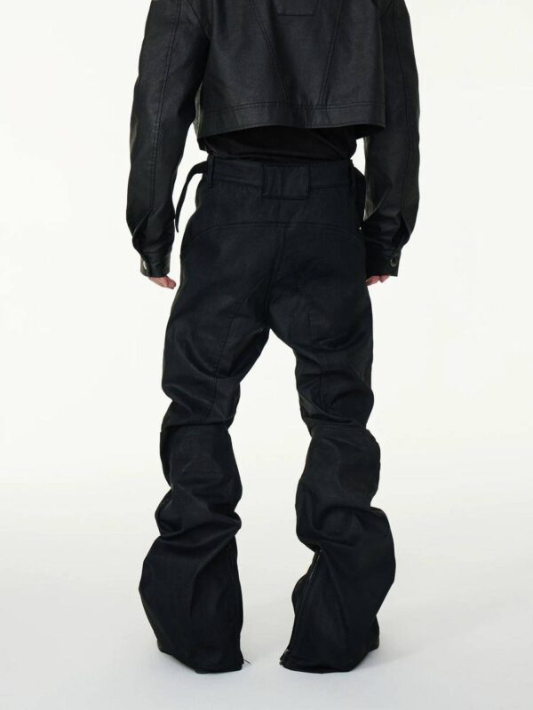 Project G/R Coated Biker Armoured Flare Pants