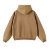 Vintage-Wash desert brown Zip Hoodie