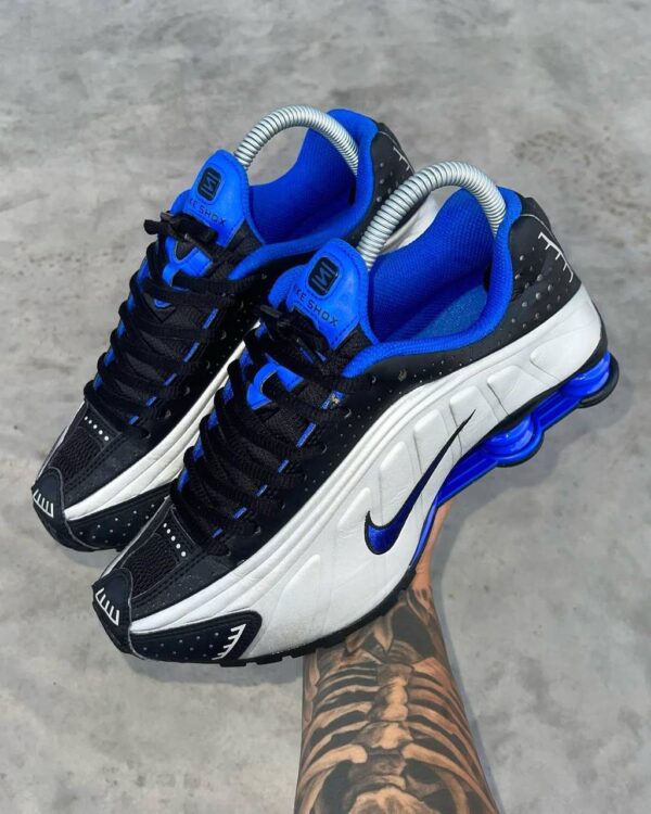 NIKE SHOX R4 RACER SILVER BLUE