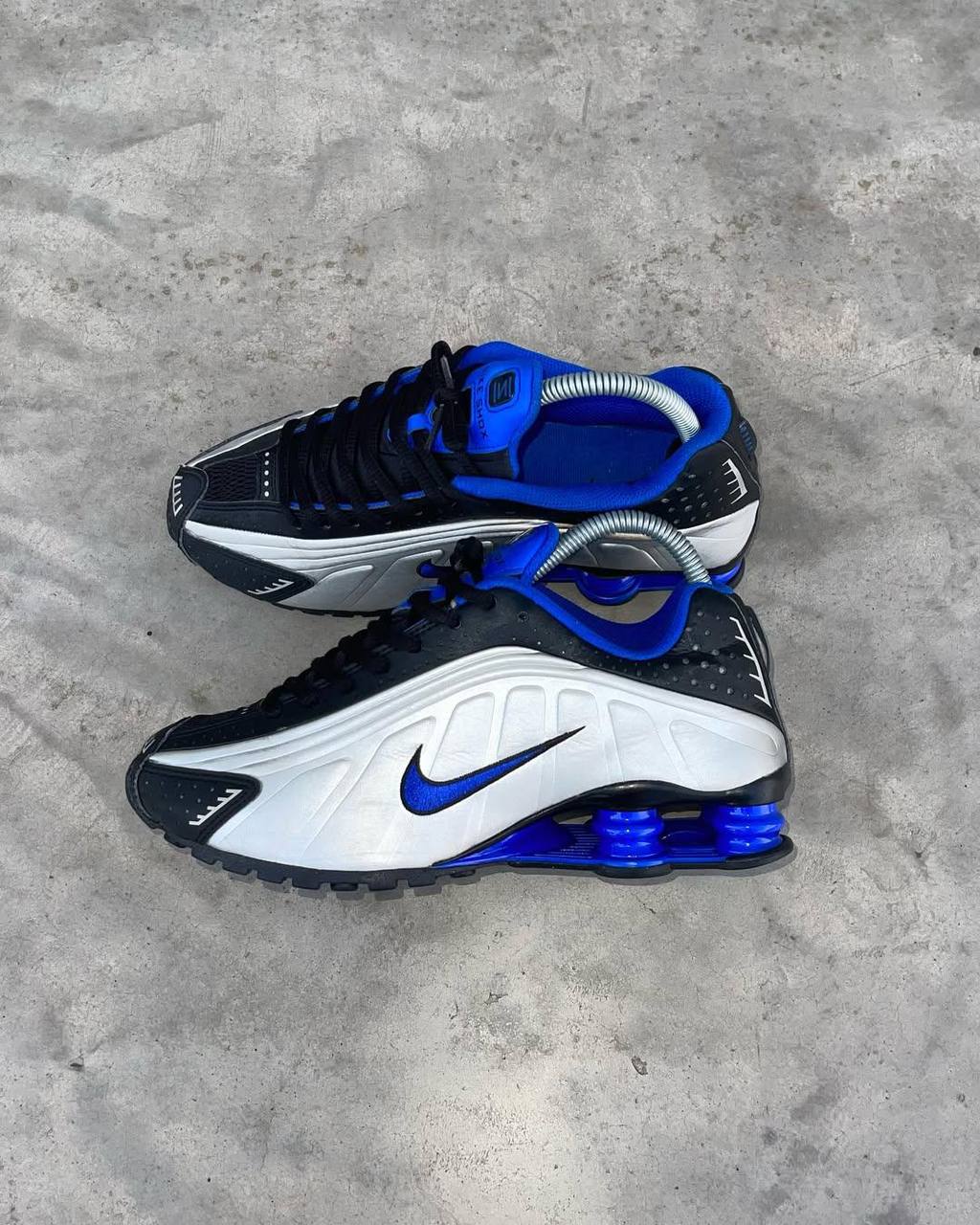 NIKE SHOX R4 RACER SILVER BLUE