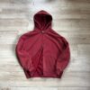 Vintage-Wash RUST RED Zip Hoodie