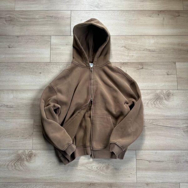 Vintage-Wash desert brown Zip Hoodie