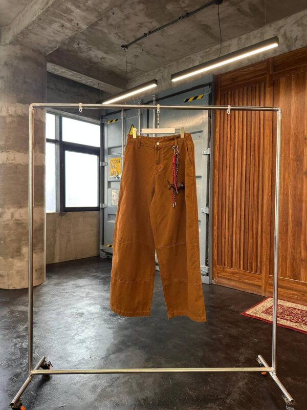 Brown Wide-Leg Cargo Chinos – Lagos Streetwear Essential