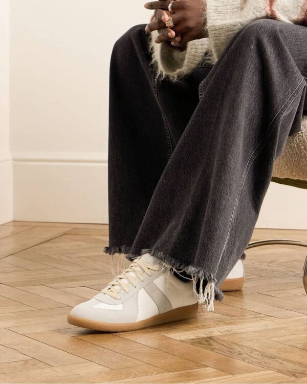 Maison Margiela Replica Leather & Suede Low Top Sneakers