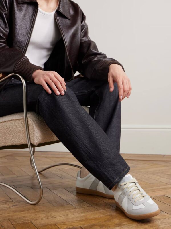 Maison Margiela Replica Leather & Suede Low Top Sneakers