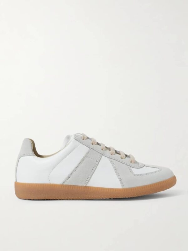 Maison Margiela Replica Leather & Suede Low Top Sneakers