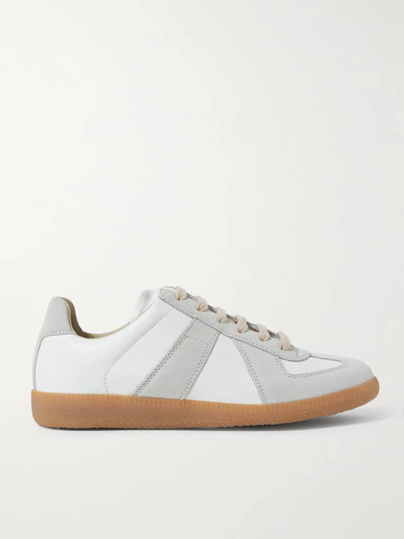 Maison Margiela Replica Leather & Suede Low Top Sneakers Lagos