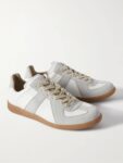 Maison Margiela Replica Leather & Suede Low Top Sneakers