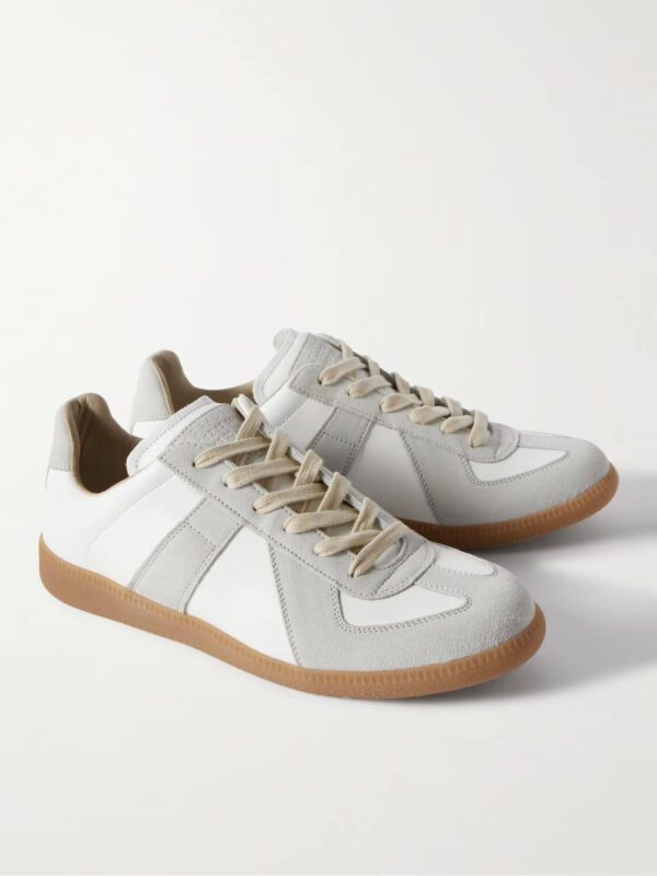 Maison Margiela Replica Leather & Suede Low Top Sneakers