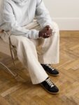 Maison Margiela Replica Black Leather Sneakers for Men