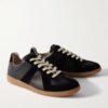 Maison Margiela Replica Black Leather Sneakers for Men