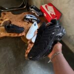 NIKE Air Max Plus Premium Black Sneakers