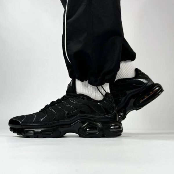 NIKE Air Max Plus Premium Black Sneakers