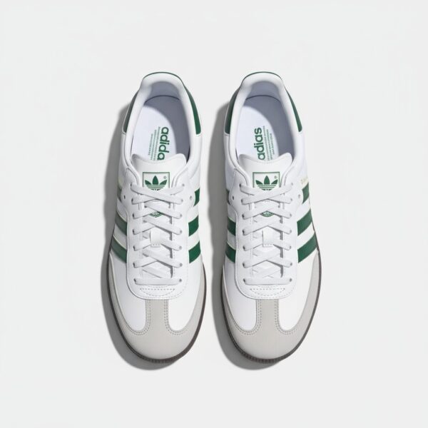 Adidas samba OG Cloud White : Collegiate Green : Clear Granite