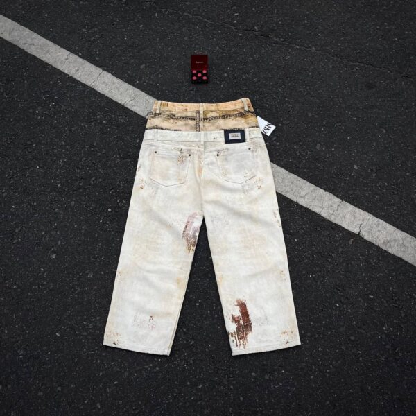 Zara x Andersson Bell Double Waistband Printed Jeans