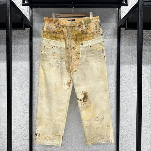 Zara x Andersson Bell Double Waistband Printed Jeans