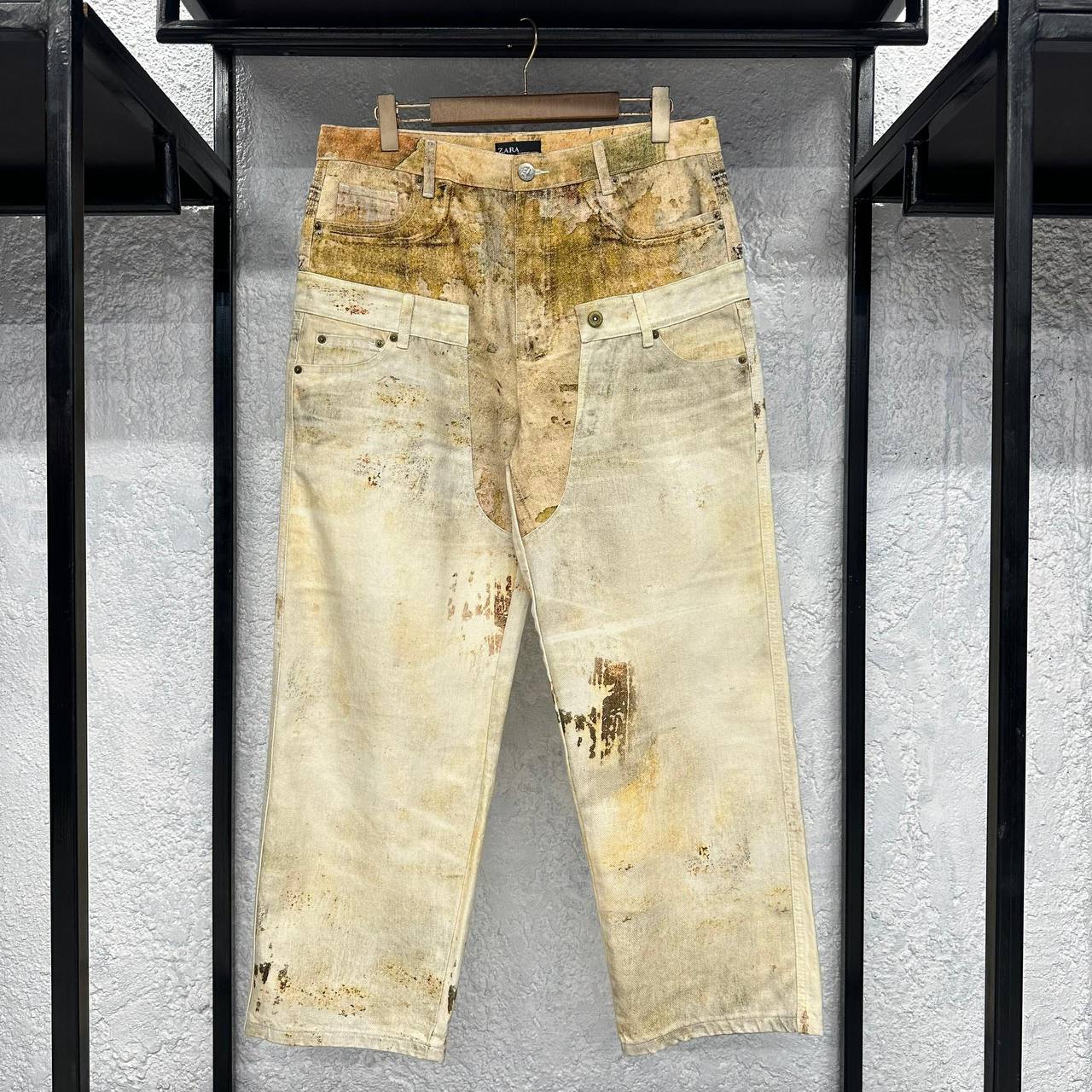Zara x Andersson Bell Double Waistband Printed Jeans - DERI PLUG