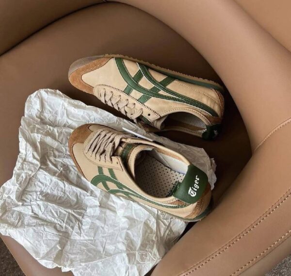 ONITSUKA TIGER MEXICO 66 IN BROWN BEIGE GRASS GREEN