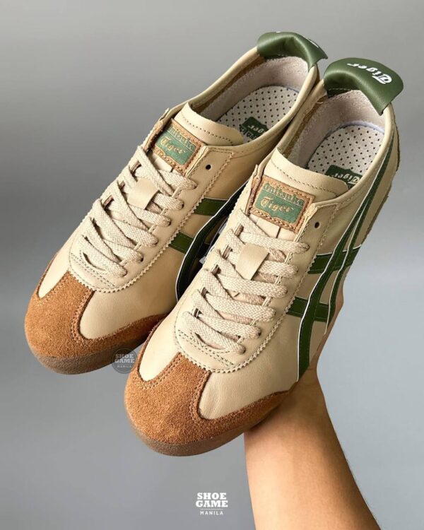 ONITSUKA TIGER MEXICO 66 IN BROWN BEIGE GRASS GREEN