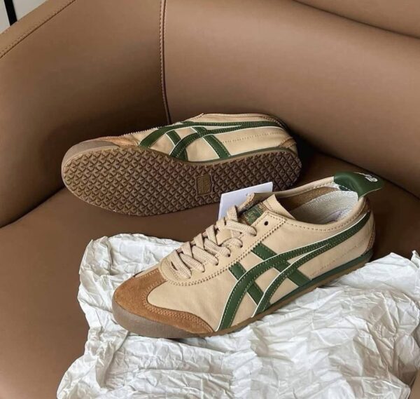 ONITSUKA TIGER MEXICO 66 IN BROWN BEIGE GRASS GREEN