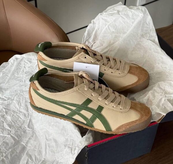 ONITSUKA TIGER MEXICO 66 IN BROWN BEIGE GRASS GREEN