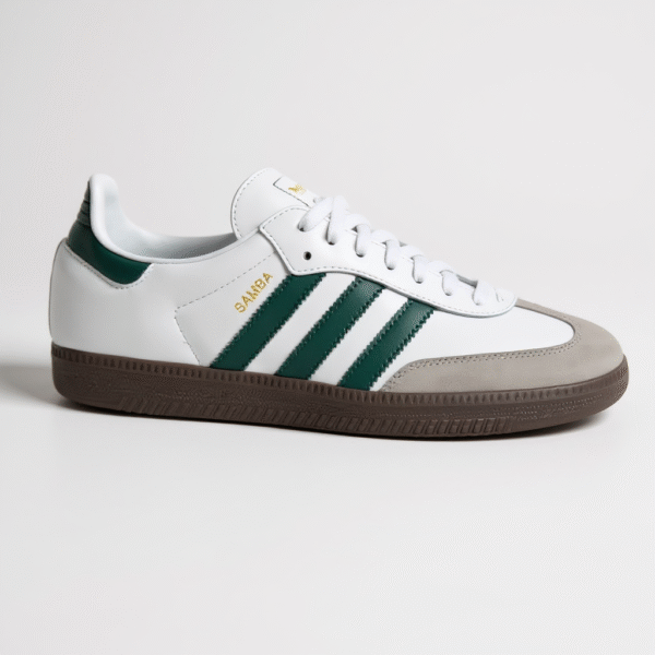 Adidas samba OG Cloud White : Collegiate Green : Clear Granite