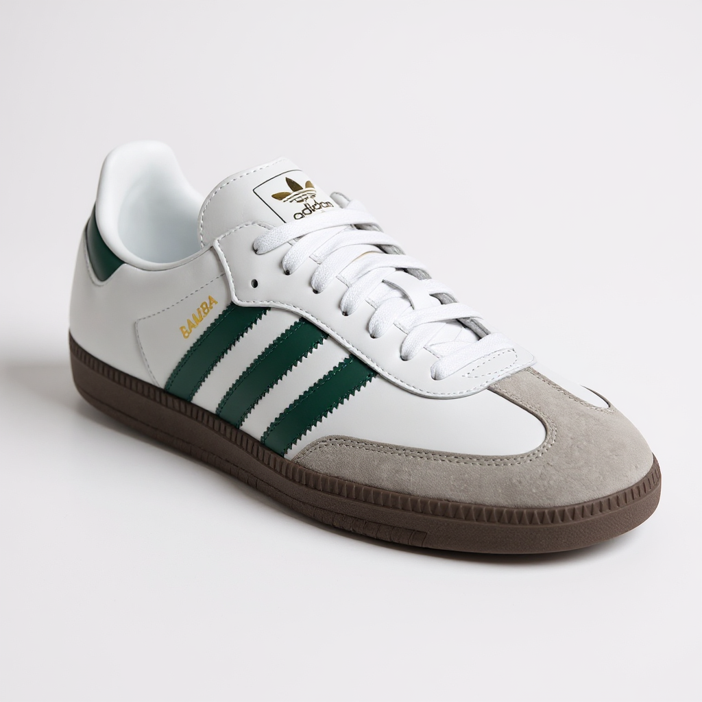 7 Adidas samba OG Cloud White : Collegiate Green : Clear Granite