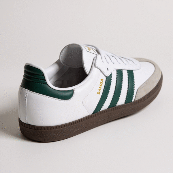 Adidas samba OG Cloud White : Collegiate Green : Clear Granite