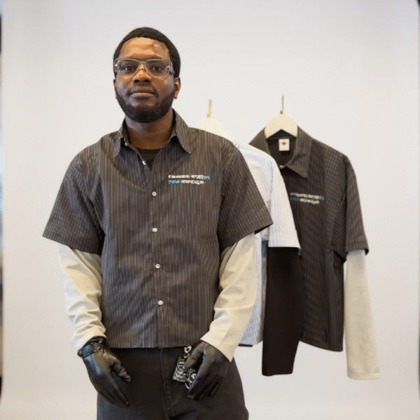 MCCANN CONCEPT LONG-SLEEVED T-SHIRT25 MCCANN CONCEPT Layered Pinstripe Shirt