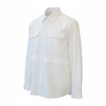 Premium White Long-Sleeve Utility Shirt