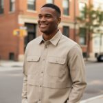Khaki Long-Sleeve Utility Shirt – Lagos Everyday Style