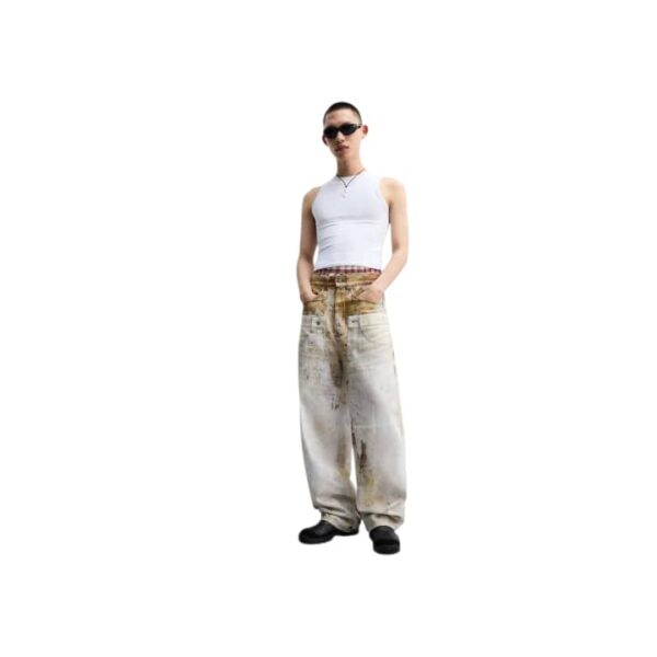 Zara x Andersson Bell Double Waistband Printed Jeans