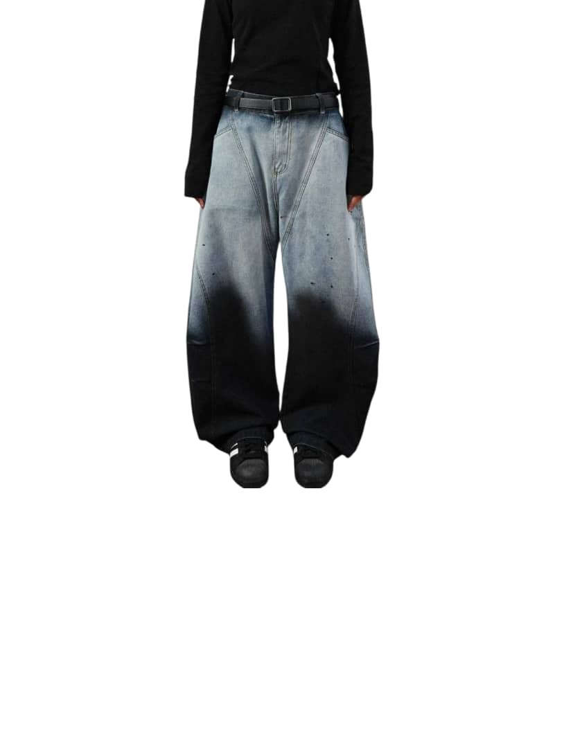 Faded Gradient Baggy Jeans