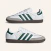 Adidas samba OG Cloud White : Collegiate Green : Clear Granite