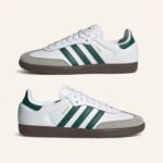 Adidas samba OG Cloud White : Collegiate Green : Clear Granite