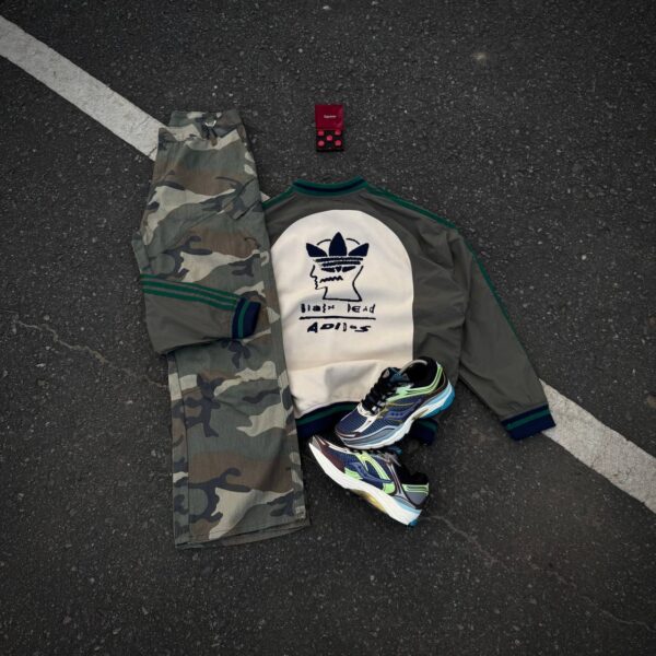 Adidas x Brain Dead Originals Colour-Block Logo Sweatshirt | Green