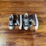 COMME des GARÇONS PLAY x CONVERSE Chuck 70 High & Low-Top Sneaker in Dark Burgundy/Brown